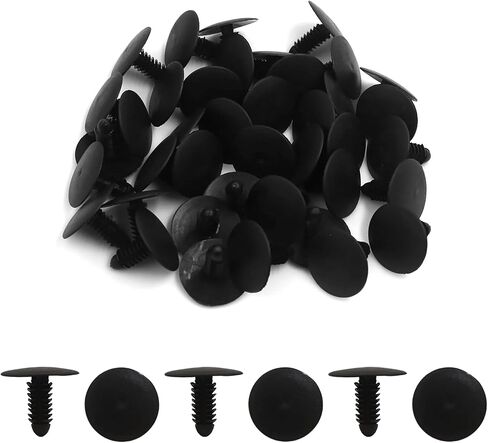 uxcell 40 Pcs 6mm Hole Dia 25mm Head Plastic Rivets Fastener Push Clips for Car in Saudi Arabia