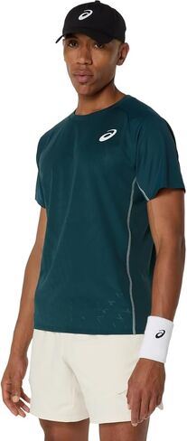 Asics Men Match Actibreeze Short Sleeve Top Tennis Apparel in Kuwait