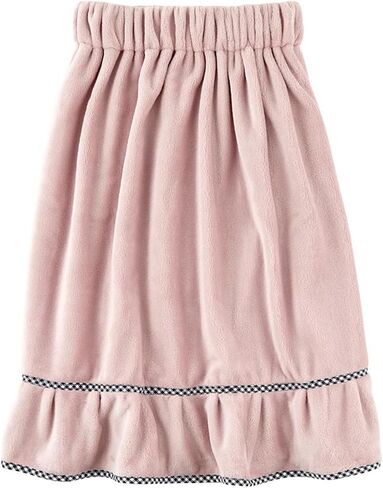 Bella Blissfully Cozy Ultra-Soft Plush Polyester One Size Fits Most Women's Spa Shower Wrap Bath Robe Towel with Ruffle, Lilac Ash in Saudi Arabia