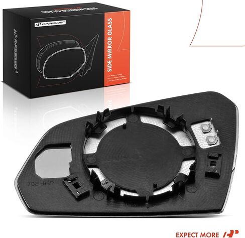A-Premium Right Passenger Side Heated Mirror Glass with Backing Plate Compatible with Hyundai Sonata 2015 2016 2017 2018 2019 - Exterior Side View Convex Mirror in Saudi Arabia