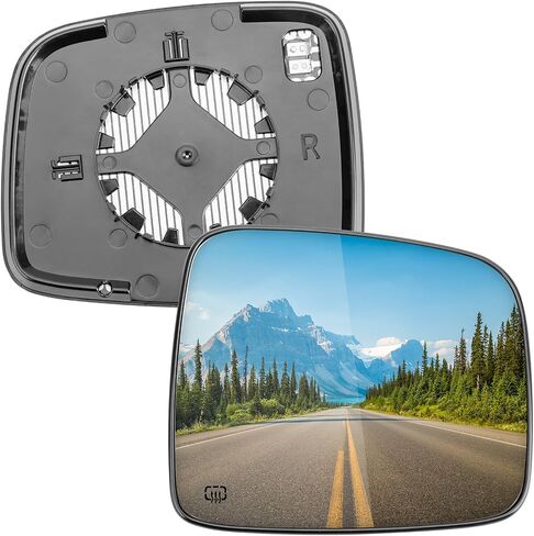 Passenger Side Mirror Replacement for Jeep Liberty 2002 2003 2004 2005 2006 2007 - Right Side Mirror Glass, Rear View Mirrors Glass with Power Heated in Saudi Arabia