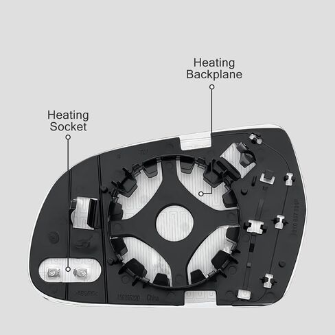 استبدال المرآة الجانبية للركاب لـ Audi A3 S3 A4 S4 A5 S5 A6 S6 A8 S8 -mirror Glass Dished - مرايا لـ Audi w/Packing Plate in Kuwait