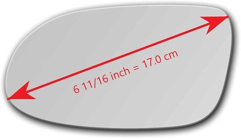 Fit Over Auto-Dimming Mirror Glass with Full Size Adhesive for Mercedes-Benz SL SLK CLK AMG Driver Side View Left LH - Check size in description in Saudi Arabia