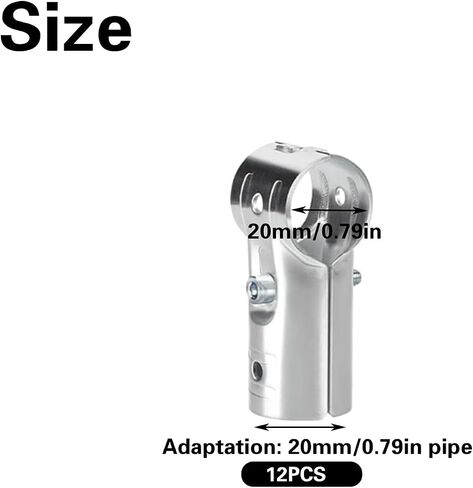 12 PCS 1 Inch T Pipe Clamps, Heavy-Duty Galvanized Steel Connectors with Bolts and Nuts, Chain Link Fence Corner Fitting End Rail T Clamp Fit for Metal Pipe OD 1 Inch (25mm) in Saudi Arabia