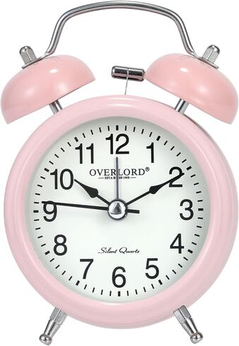 suigetsu Big Ben Twin Bell Alarm Clock for Heavy Sleepers - Loud Dual Bell Metal Alarm Clock with Backlight - Battery Operated for Bedroom, Bedside Table, Kids Room & Desk in Kuwait