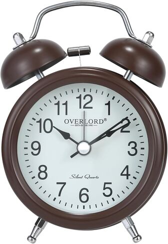 suigetsu Big Ben Twin Bell Alarm Clock for Heavy Sleepers - Loud Dual Bell Metal Alarm Clock with Backlight - Battery Operated for Bedroom, Bedside Table, Kids Room & Desk in Kuwait