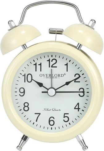 suigetsu Big Ben Twin Bell Alarm Clock for Heavy Sleepers - Loud Dual Bell Metal Alarm Clock with Backlight - Battery Operated for Bedroom, Bedside Table, Kids Room & Desk in Kuwait