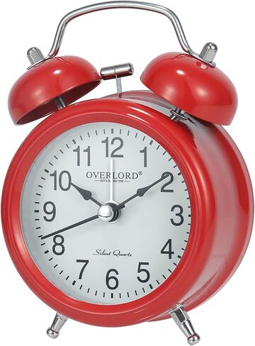 suigetsu Big Ben Twin Bell Alarm Clock for Heavy Sleepers - Loud Dual Bell Metal Alarm Clock with Backlight - Battery Operated for Bedroom, Bedside Table, Kids Room & Desk in Kuwait