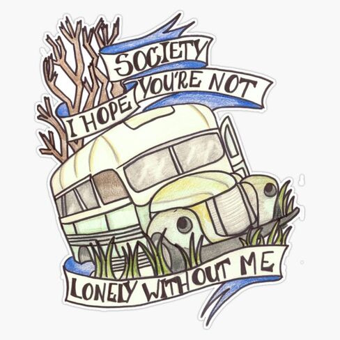 Magnet Into The Wild Society Magnet Vinyl Decal Sticker 5" in Saudi Arabia