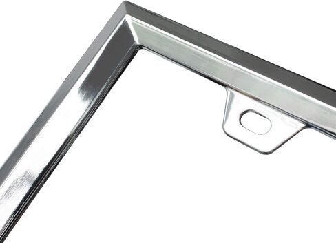 3D Chrome License Plate Frames, Pure Zinc Alloy Metal (Screw Pattern) in Saudi Arabia