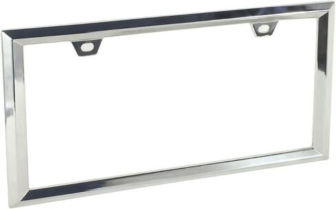 3D Chrome License Plate Frames, Pure Zinc Alloy Metal (Screw Pattern) in Saudi Arabia