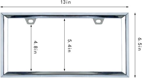 3D Chrome License Plate Frames, Pure Zinc Alloy Metal (Screw Pattern) in Saudi Arabia