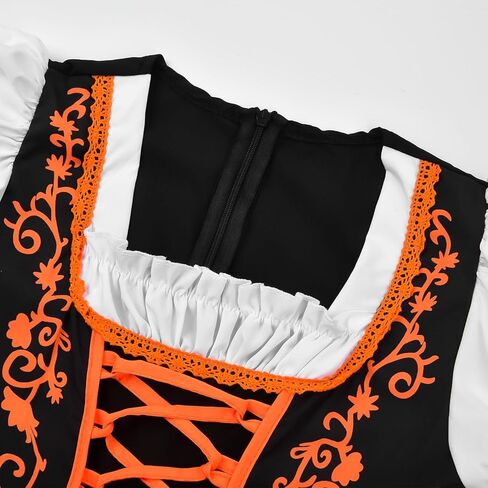 JerrisApparel Girl Dirndl Oktoberfest Costume Bavarian Beer Festival Dress Maid Apron Halloween Cosplay Outfits in Saudi Arabia