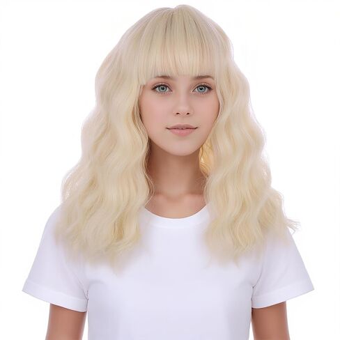 أطفال شوكولاتة بني براون مع بانجز طفل قصير مجعد متموج البني فاتح البني 14 بوصة الشوكولاتة شعر مستعار للأطفال in Kuwait