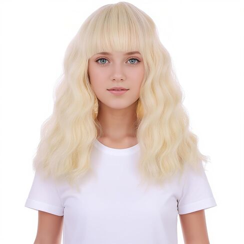 أطفال شوكولاتة بني براون مع بانجز طفل قصير مجعد متموج البني فاتح البني 14 بوصة الشوكولاتة شعر مستعار للأطفال in Kuwait