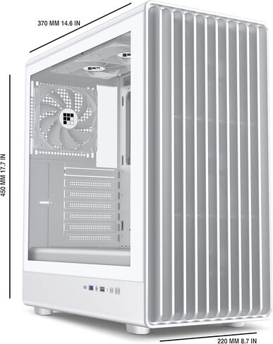 PC Case - Pre-Installed with 4 PWM ARGB Fans, ATX Mid-Tower Gaming Case, Hinged Tempered Glass, K11 Black in Saudi Arabia