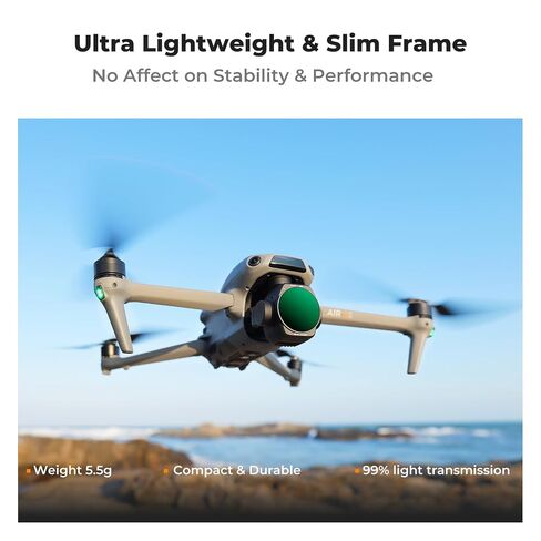 K&F Concept 3Pack ND PL Filter Set for DJI Air 3S, CPL ND8 ND16 Neutral Density Polarizer Multi-Function Filters Drone Lens Accessories, HD Optical Glass/Multi-Coated/Gimbal Safe in Saudi Arabia
