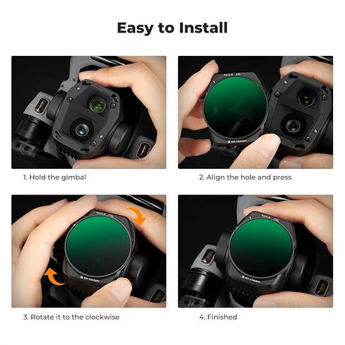 K&F Concept 3Pack ND PL Filter Set for DJI Air 3S, CPL ND8 ND16 Neutral Density Polarizer Multi-Function Filters Drone Lens Accessories, HD Optical Glass/Multi-Coated/Gimbal Safe in Saudi Arabia
