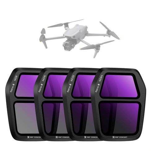 K&F Concept 3Pack ND PL Filter Set for DJI Air 3S, CPL ND8 ND16 Neutral Density Polarizer Multi-Function Filters Drone Lens Accessories, HD Optical Glass/Multi-Coated/Gimbal Safe in Saudi Arabia