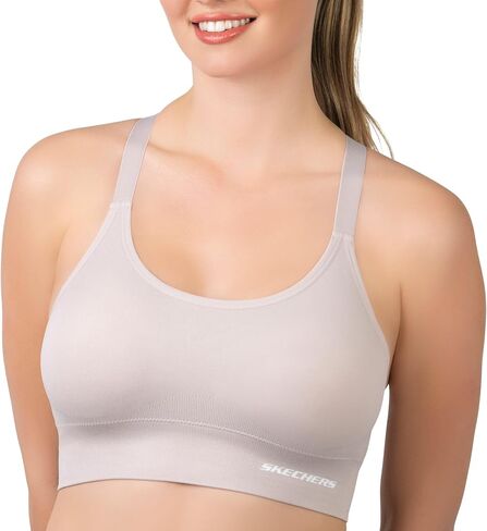 Skechers 3 Pack Womens Sports Bra, Sostén Deportivo, Racerback Keyhole, Athletic Yoga Multipack in Saudi Arabia