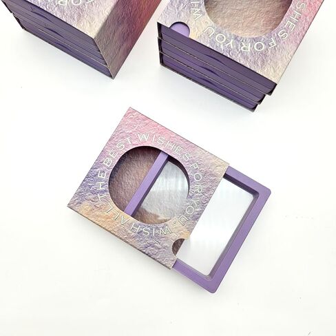 12 PCS Packaging Box 3D Floating Frame Display Stand, Packaging Display Box, Transparent Window Jewelry Case, Jewelry Gift Box, Storage Case，PE Film Anti-oxidation (Dreamy Purple) in Saudi Arabia