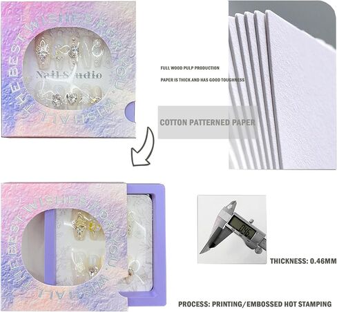 12 PCS Packaging Box 3D Floating Frame Display Stand, Packaging Display Box, Transparent Window Jewelry Case, Jewelry Gift Box, Storage Case，PE Film Anti-oxidation (Dreamy Purple) in Saudi Arabia