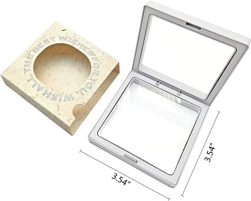 12 PCS BOX TARGAGNING 3D FLOVATING FROKED STAND ، صندوق عرض التغليف ، علبة مجوهرات نافذة شفافة ، صندوق هدايا للمجوهرات ، حالة تخزين ， PE Film Anti-Aixidation (Dreamy Purple) in Saudi Arabia