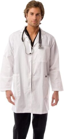 Dress A Med Multi-Pocket Long Lab Coat Medical Uniform in Saudi Arabia