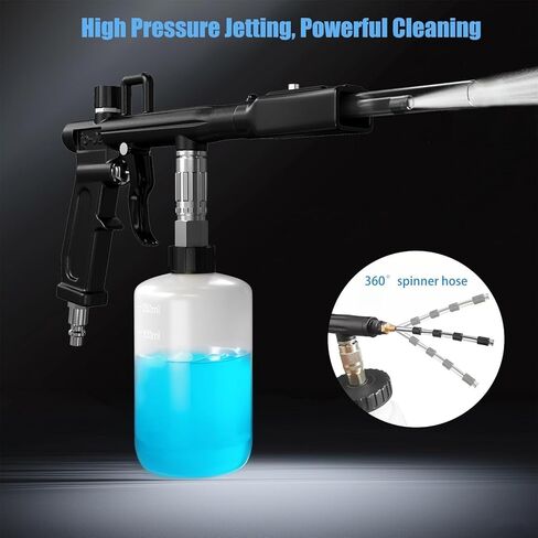 Car Cleaning Gun, Car Interior Detailing Air Blower Gun with 2 Nozzles, High Pressure Car Cleaning Drying Tool for Quickly Blasts Dirt and Dust, Works with Air Compressor in Saudi Arabia