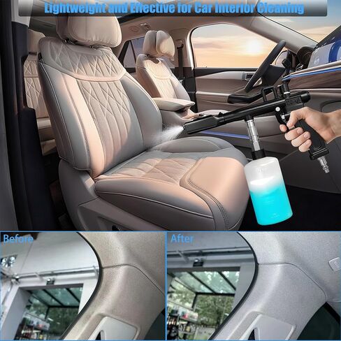Car Cleaning Gun, Car Interior Detailing Air Blower Gun with 2 Nozzles, High Pressure Car Cleaning Drying Tool for Quickly Blasts Dirt and Dust, Works with Air Compressor in Saudi Arabia