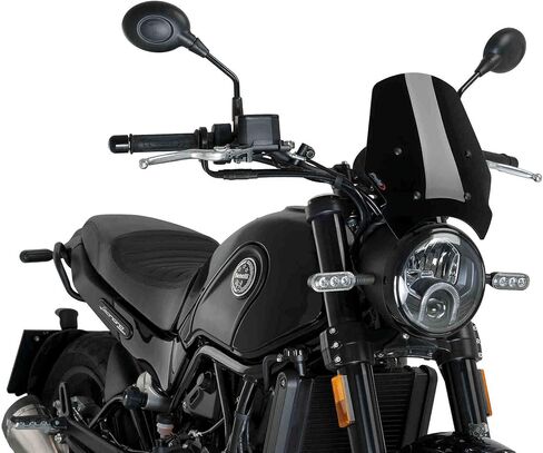 Puig Windshield NG Benelli Leoncino 500 16-21/ Leoncino Trail 17-21 ، Black in Saudi Arabia
