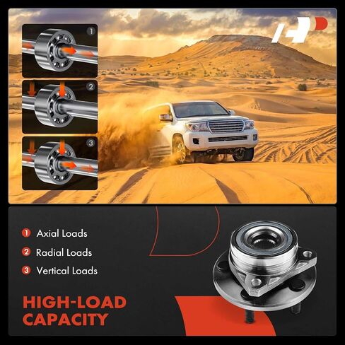 A-Premium 2 X Bront Wheel Bearing and Hub Assembly مع 5-Lug متوافق مع Ford Taurus 1996-2007 ، Lincoln Continental 1995-2002 ، Mercury Sable 1996-2005 ، FWD فقط in Saudi Arabia
