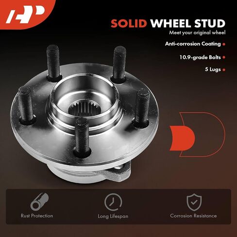 A-Premium 2 X Bront Wheel Bearing and Hub Assembly مع 5-Lug متوافق مع Ford Taurus 1996-2007 ، Lincoln Continental 1995-2002 ، Mercury Sable 1996-2005 ، FWD فقط in Saudi Arabia