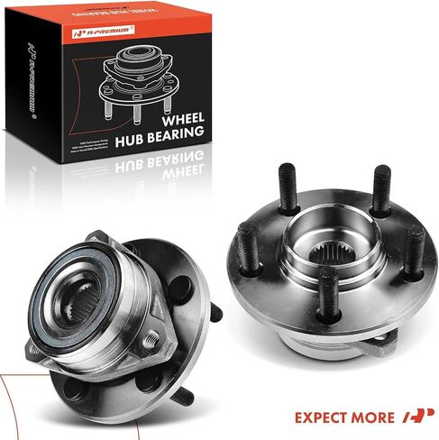 A-Premium 2 X Bront Wheel Bearing and Hub Assembly مع 5-Lug متوافق مع Ford Taurus 1996-2007 ، Lincoln Continental 1995-2002 ، Mercury Sable 1996-2005 ، FWD فقط in Saudi Arabia