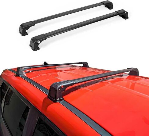 OMAC Roof Rack Cross Bars Carrier Aluminium for Mazda 3 2014-2018 Black 2 Pcs Anti-Theft for Travel Kayak Canoe Surf Ski Snowboard Camping in Saudi Arabia
