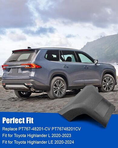 أغطية غطاء رف السقف ، أغطية نهاية ملائمة ل Toyota Highlander Le Xle Platinum Hybrid 2020-2024 استبدال PT767-48201-CV PT76748201CV ، 4pcs in Saudi Arabia