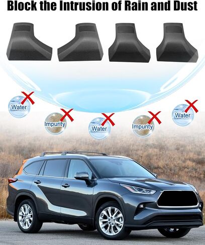 أغطية غطاء رف السقف ، أغطية نهاية ملائمة ل Toyota Highlander Le Xle Platinum Hybrid 2020-2024 استبدال PT767-48201-CV PT76748201CV ، 4pcs in Saudi Arabia
