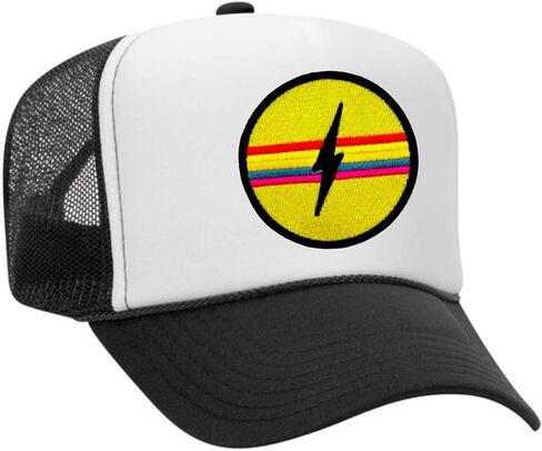 Bolt Stripe Embroidered Patch Trucker Hat (Multiple Colors) in Saudi Arabia