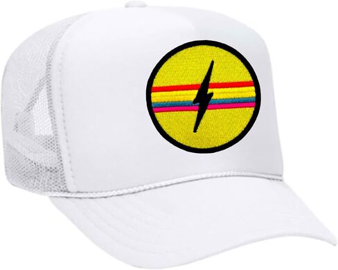 Bolt Stripe Embroidered Patch Trucker Hat (Multiple Colors) in Saudi Arabia
