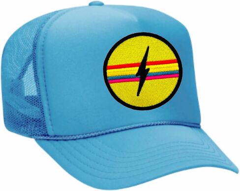 Bolt Stripe Embroidered Patch Trucker Hat (Multiple Colors) in Saudi Arabia