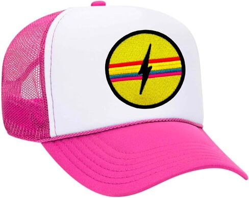 Bolt Stripe Embroidered Patch Trucker Hat (Multiple Colors) in Saudi Arabia