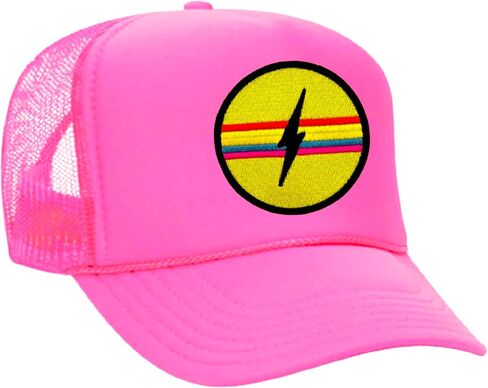 Bolt Stripe Embroidered Patch Trucker Hat (Multiple Colors) in Saudi Arabia