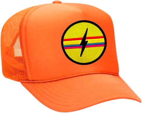 Bolt Stripe Embroidered Patch Trucker Hat (Multiple Colors) in Saudi Arabia