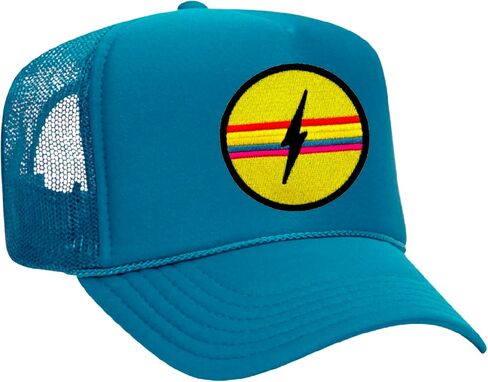 Bolt Stripe Embroidered Patch Trucker Hat (Multiple Colors) in Saudi Arabia