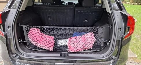 شبكة منظم الجذع الخلفي شبكة شحن لشيفروليه Expenox & GMC Terrain 2018-2025-شبكة البضائع على طراز Movens لسيارات الدفع الرباعي-Mesh Mesh Car Trunk Organizer-Abtactible مع الاعتدال والتضاريس in Saudi Arabia