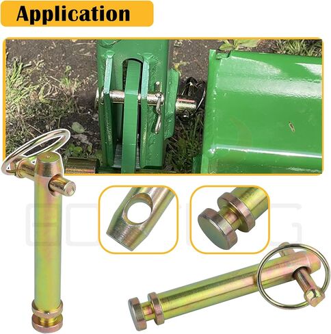 2 Pack TK95029 CAT 1 Quick Hitch Adapter Bushing Kit, Including Link Pin Hitch 5-1/2" S07070200 and Heavy-Duty Lynch Pin with Ring Replaces S14114400 for Category I 3-Point Tractors in Kuwait