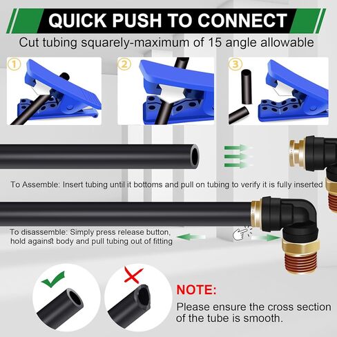 1/2 "تجهيزات Air Connect Quick Connect 90 درجة اتحاد Elbow 3pcs ، 1/2" Tube OD X 1/2 " in Kuwait