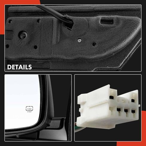 A-Premium Driver Side Power Door Mirror, Compatible with Dodge Grand Caravan 2011-2020 & Chrysler Town & Country 2011-2016 - Heated Manual Folding Black Outside Rear View Mirror - Replace# 5113409AL in Saudi Arabia