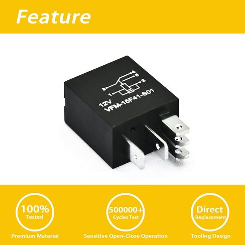 Automotive Relay 1 Packs VFM-15F41-S01, V23074-A1001-A403 Relay 12V 20/10A 5 Pins in Saudi Arabia