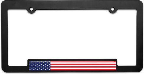 American Flag License Plate Frame Cover Tag Bracket USA Pride Patriotic (Blackout Edition) in Saudi Arabia